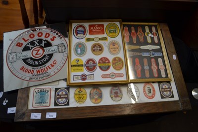 Lot 728 - Group of three framed groups various beer...