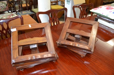 Lot 753 - Two folding wooden book rests