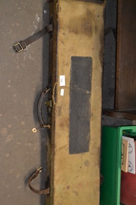 Lot 772 - Canvas and leather bound gun case