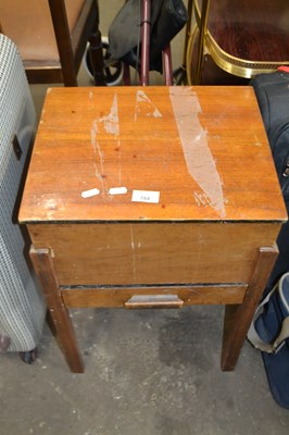 Lot 784 - A freestanding sewing box with lift up lid and...