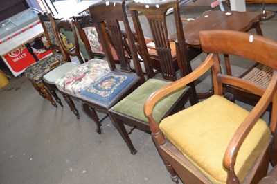 Lot 795 - Five assorted dining chairs together with a...