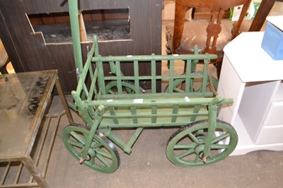 Lot 818 - A green painted garden cart