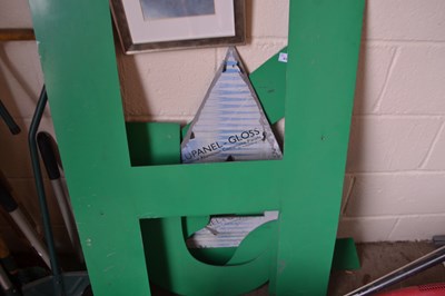 Lot 830 - Quantity of large green composite panel lettering