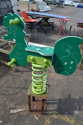 Lot 882 - A children's outdoor spring mounted rocking horse