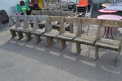 Lot 890 - Set of three four seat folding outdoor garden...