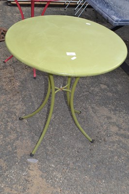 Lot 892 - A green metal bistro table