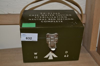 Lot 632 - A water sterilisation testing kit