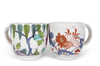 Lot 97 - Two Bow porcelain cups the first with an Imari...