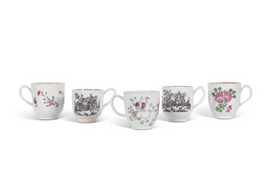 Lot 99 - A group of five 18th Century English porcelain...