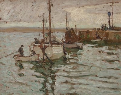 Lot 640 - John Park RA (British,1880-1962), Fishing...