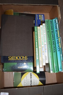 Lot 466 - One box: Snooker and billiards related books...