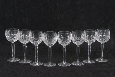 Lot 33 - A set of eight Waterford hock glasses on...