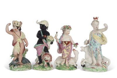 Lot 42 - A set of Derby figures emblematic of the...