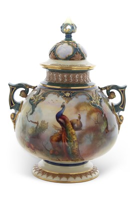 Lot 53 - A impressive Hadley Worcester style vase and...