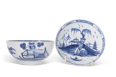 Lot 105 - A Bow porcelain bowl with a Chinoiserie...