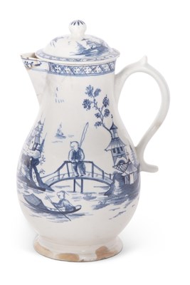 Lot 107 - A Lowestoft porcelain jug and cover circa 1765,...