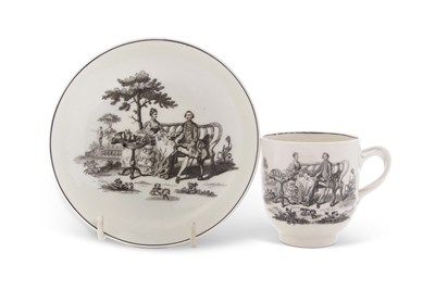 Lot 131 - A Worcester porcelain cup and saucer with...