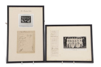 Lot 138 - A framed photograph of the New Zealand cricket...