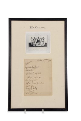 Lot 140 - A framed photograph of the West Indies cricket...