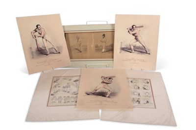 Lot 193 - A group of cricketing prints published by H M...