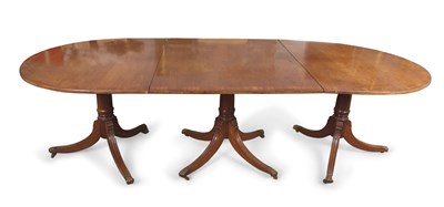 Lot 468 - A good quality reproduction mahogany triple...