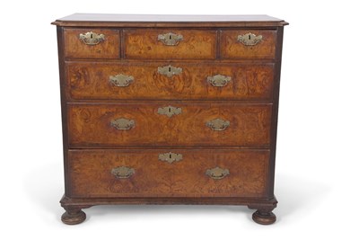 Lot 477 - A George I walnut chest of drawers with three...