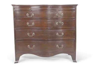 Lot 480 - A Georgian style mahogany serpentine front...