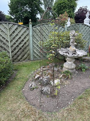 Lot 3 - Metal obelisk/plant support, height approx 190cm