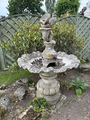 Lot 4 - Decorative composite water feature on square...