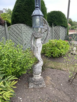 Lot 5 - Composite garden statue formed as a lady,...