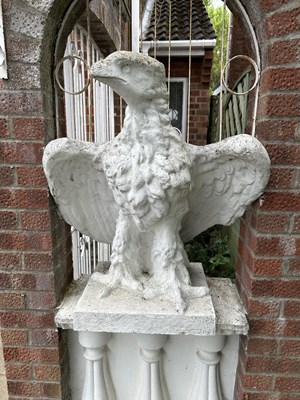 Lot 7 - Composite garden statue formed as an eagle,...