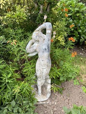 Lot 22 - Composite garden statue formed as a lady,...