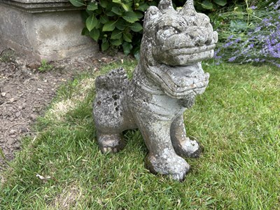 Lot 28 - Composite garden statue formed as a dragon,...