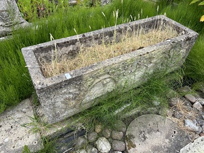 Lot 31 - A large composite planting trough, width...