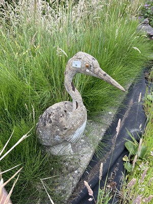 Lot 36 - Composite garden statue formed as a heron...