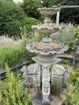 Lot 37 - Large decorative composite water feature,...