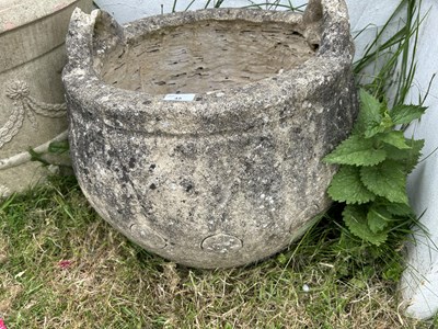 Lot 45 - Composite garden plant pot, height approx 40cm,...