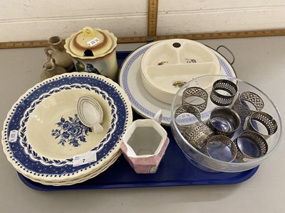 Lot 7 - Tray of mixed items to include dinner wares,...