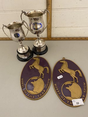 Lot 22 - Two Horse of the Year wall plaques together...