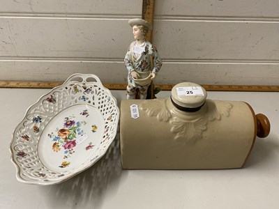 Lot 25 - Dresden porcelain basket together with a...