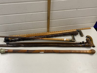 Lot 38 - Mixed Lot: Various walking sticks to include...