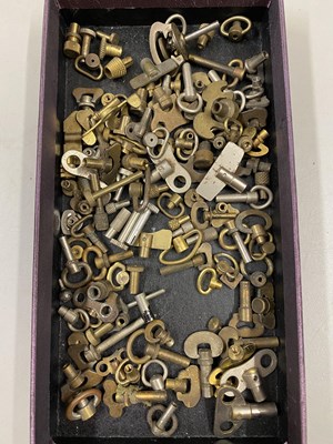 Lot 60 - Box of various clock and watch keys