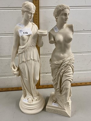 Lot 110 - Pair of modern composition classical figures