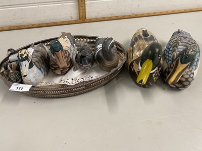 Lot 111 - Mixed Lot: Various model ducks and a silver...