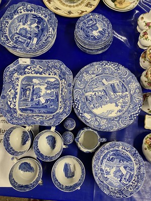 Lot 114 - Quantity of Copeland Spode blue Italian table...