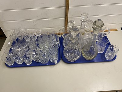 Lot 116 - Two trays of various drinking glasses,...