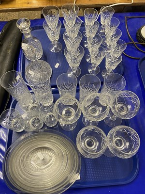 Lot 152 - Two trays of various drinking glasses