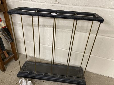 Lot 179 - Rectangular metal framed umbrella stand