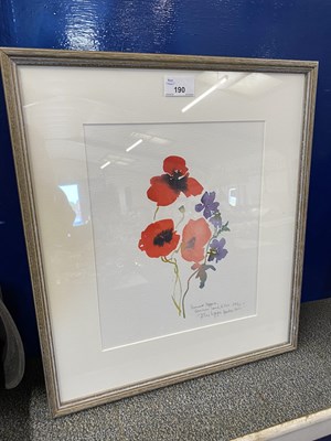 Lot 190 - Philippa Heather Jones, Summer Poppies, signed...