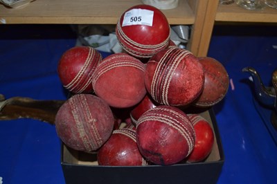 Lot 505 - Box of cricket balls